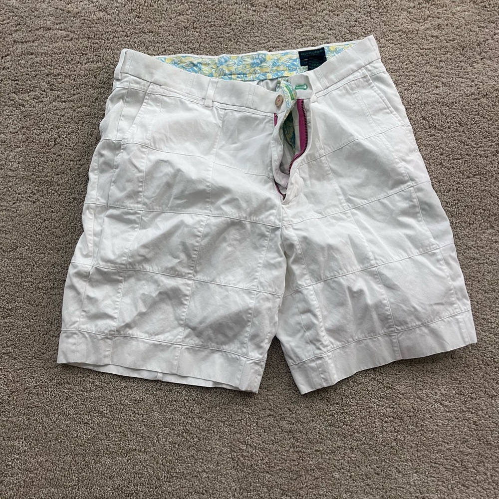 Lilly Pulitzer Blue and Yellow Floral Shorts